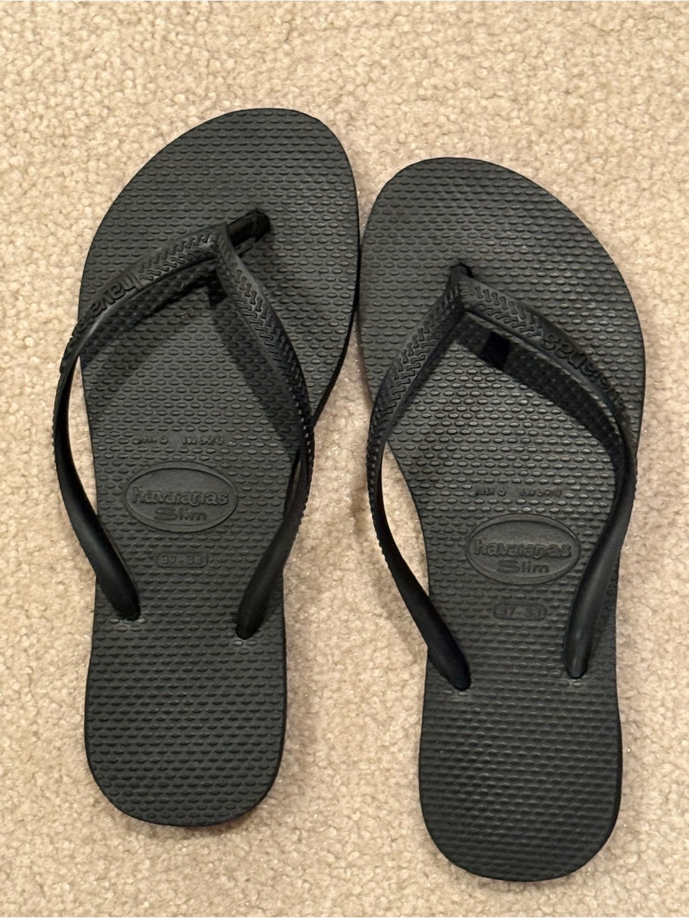 Havaianas Black Slim Flip Flops - Picture 2 of 5